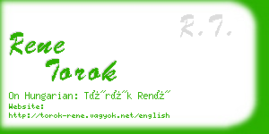 rene torok business card